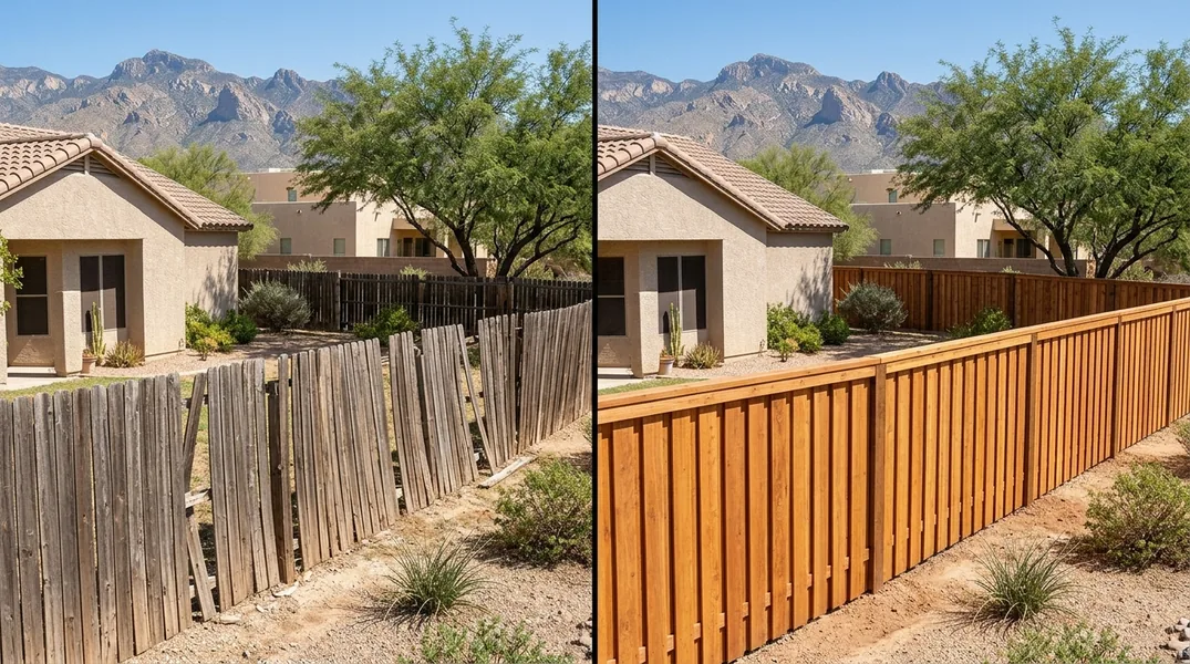 Wood vs Vinyl Fence in Tucson's Desert Climate: An Honest Comparison
