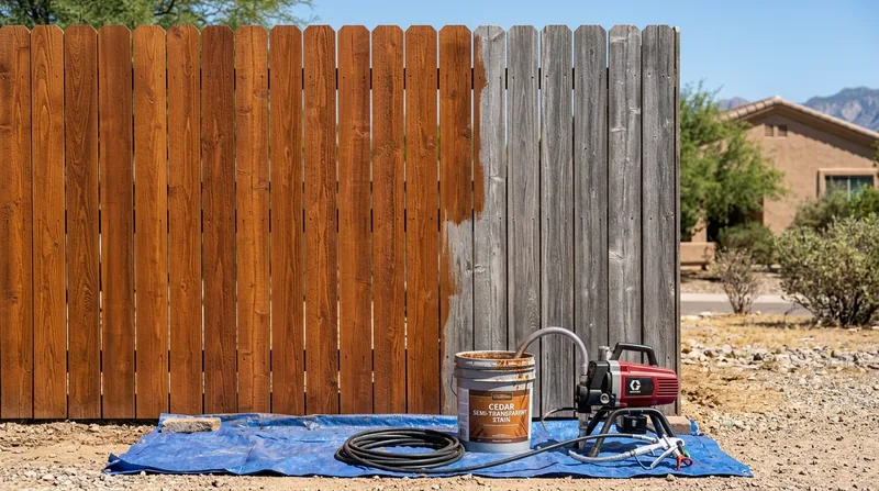 Fence Staining & Restoration Tucson